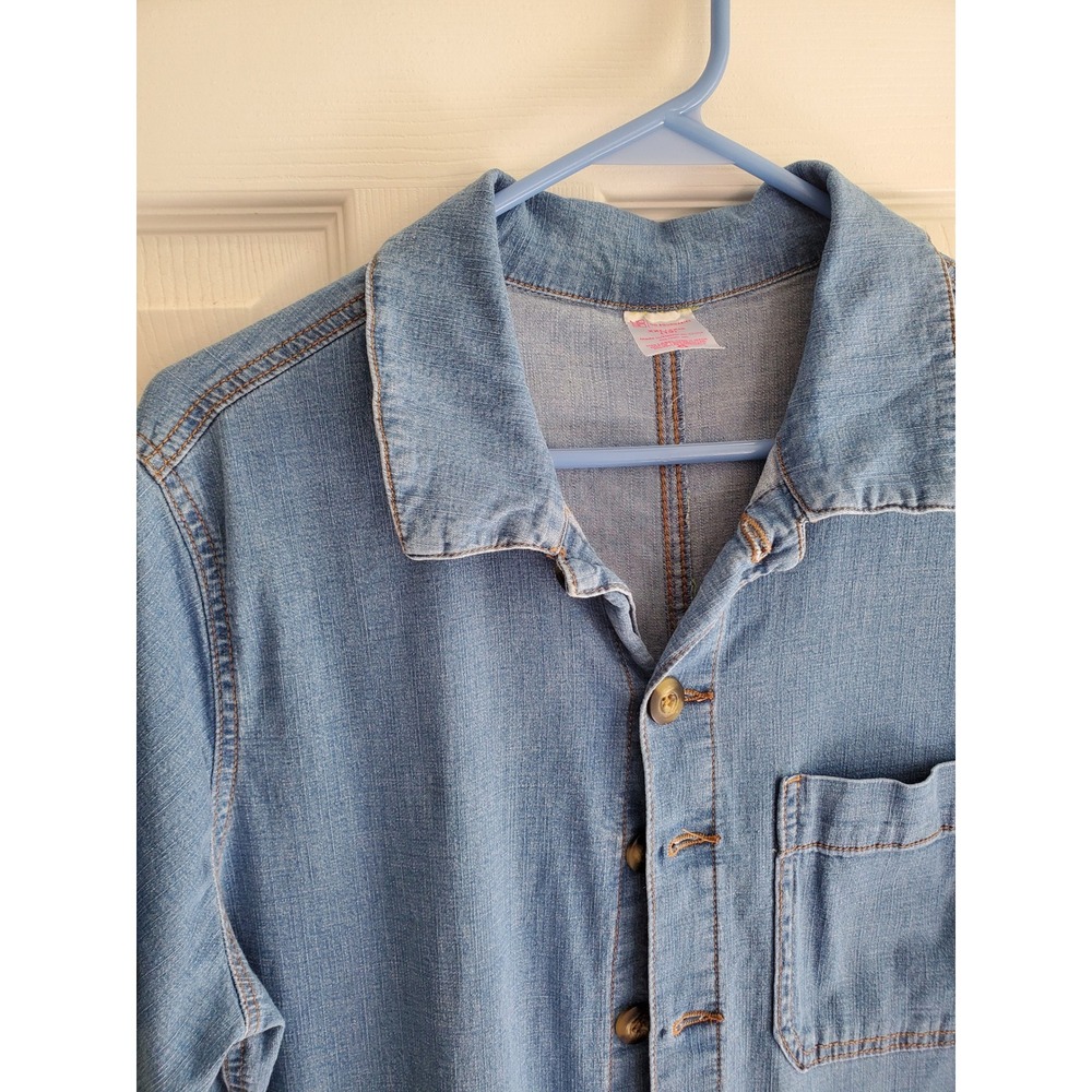No Boundaries-Denim Jumper w/Elastic Leg Cuffs(Size XXL) GrandmaCore/CottageCore